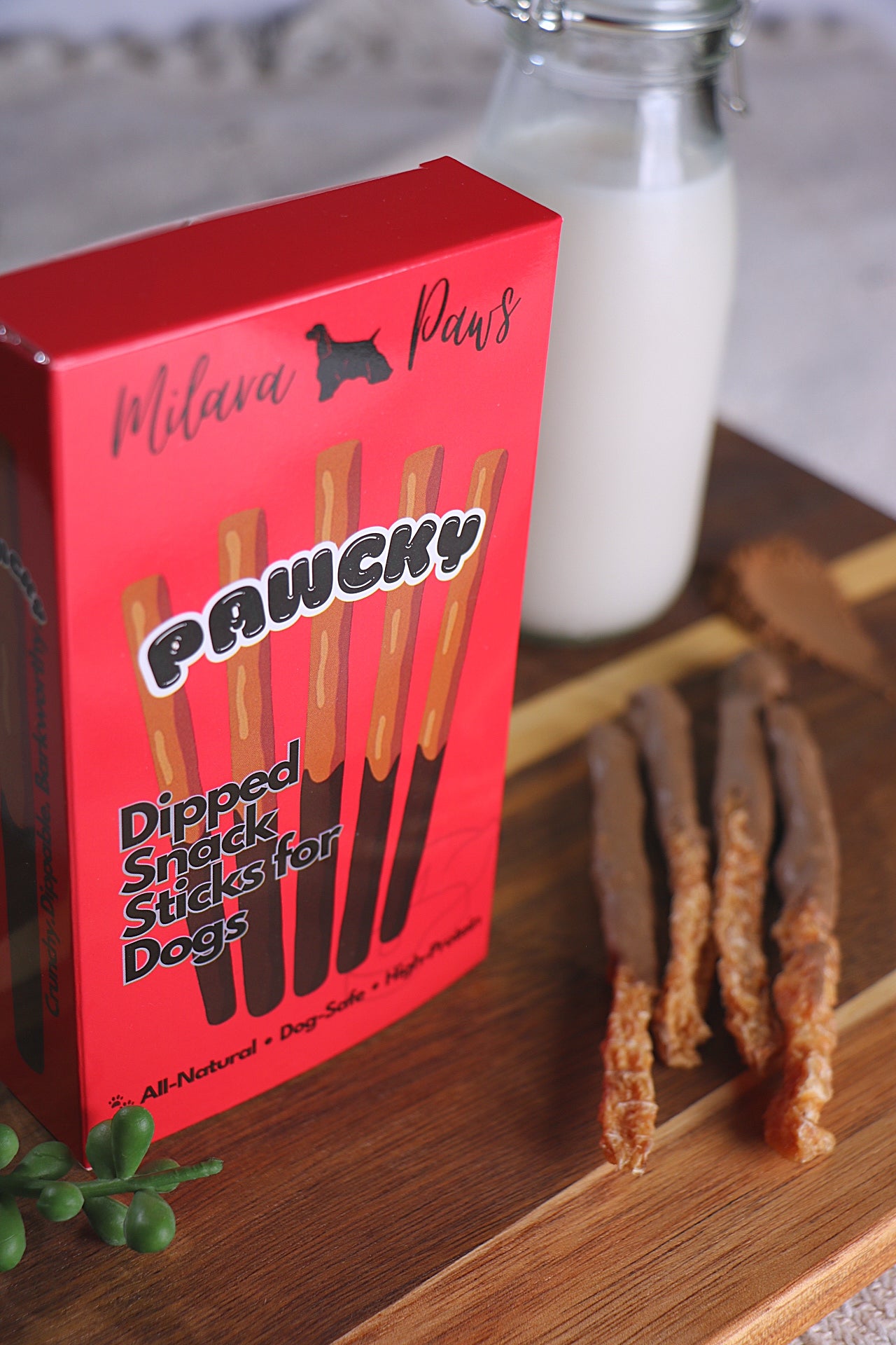 Pawcky™ Gourmet Dog Treat Sticks (Beef or Chicken with Carob & Goat Milk)
