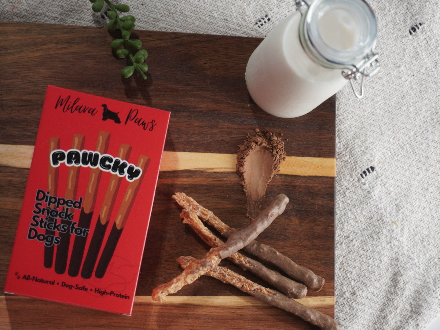 Pawcky™ Gourmet Dog Treat Sticks (Beef or Chicken with Carob & Goat Milk)
