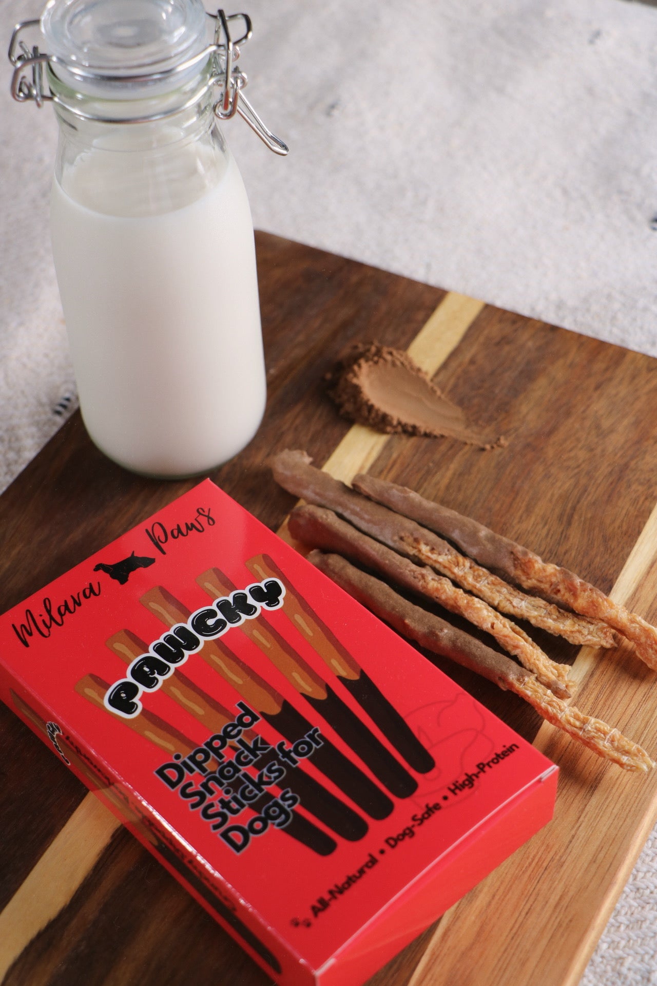 Pawcky™ Gourmet Dog Treat Sticks (Beef or Chicken with Carob & Goat Milk)